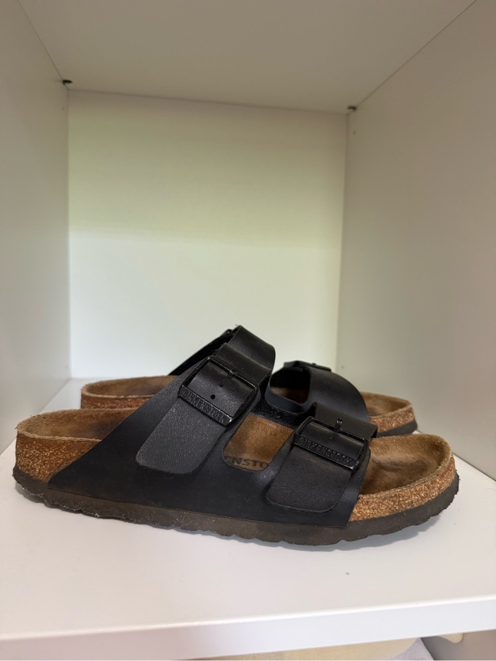 Birkenstock Black Two-Strap Cork Footbed Sandals. Worn a few times only! Size 39
